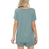 image:imagePrinStory Womens Pajama Sets Soft Pjs Set Lounge Set with Pockets S2XLHaze Blue