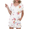 image:imagePrinStory Womens Pajama Sets Soft Pjs Set Lounge Set with Pockets S2XLRose White