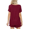 image:imagePrinStory Womens Pajama Sets Soft Pjs Set Lounge Set with Pockets S2XLWine Red