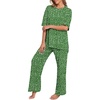 image:imagePrinStory Pajamas for Women Soft Pjs Lounge Set S4XLFpspot Green
