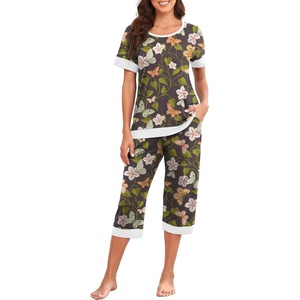image:imagePrinStory Pajamas for Women Set Capri Pjs Soft Lounge Sets S4XLFpbutterfly