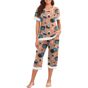 image:imagePrinStory Pajamas for Women Set Capri Pjs Soft Lounge Sets S4XLFppink Glass