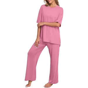 image:imagePrinStory Pajamas for Women Soft Pjs Lounge Set S4XLPink