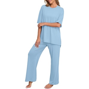 image:imagePrinStory Pajamas for Women Soft Pjs Lounge Set S4XLSky Blue