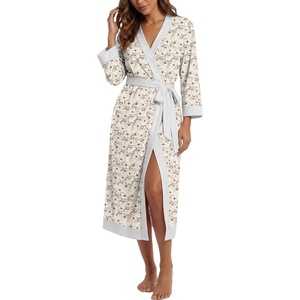 image:imagePrinStory Robes for Women Long Soft Robe Lightweight Bathrobe S2XLApricot Periwinkle
