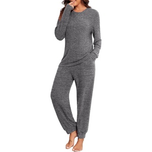 image:imagePrinStory Womens Pajama Sets Loose Pjs 2 Piece Lounge SetDark Gray