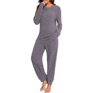 image:imagePrinStory Womens Pajama Sets Loose Pjs 2 Piece Lounge SetGrey Purple