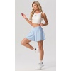 image:imagePrinStory Athletic Shorts for Women Flowy 2 in 1 Running Shorts 6 XSXLGray Blue