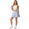 image:imagePrinStory Athletic Shorts for Women Flowy 2 in 1 Running Shorts 6 XSXLGray Blue