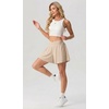 image:imagePrinStory Athletic Shorts for Women Flowy 2 in 1 Running Shorts 6 XSXLKhaki