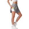 image:imagePrinStory Athletic Shorts for Women Flowy 2 in 1 Running Shorts 6 XSXLLight Gray