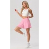 image:imagePrinStory Athletic Shorts for Women Flowy 2 in 1 Running Shorts 6 XSXLPink