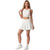 image:imagePrinStory Athletic Shorts for Women Flowy 2 in 1 Running Shorts 6 XSXLWhite