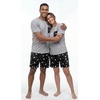 image:imagePrinStory Couples Pajamas Set Shirts and Shorts Summer Comfy Lounge FamilyBlack Star Moon