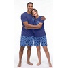 image:imagePrinStory Couples Pajamas Set Shirts and Shorts Summer Comfy Lounge FamilyBlue Cat