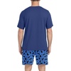 image:imagePrinStory Couples Pajamas Set Shirts and Shorts Summer Comfy Lounge FamilyFp Blue Cat