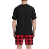 image:imagePrinStory Couples Pajamas Set Shirts and Shorts Summer Comfy Lounge FamilyFp Red Plaid