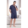 image:imagePrinStory Couples Pajamas Set Shirts and Shorts Summer Comfy Lounge FamilyNavy Blue