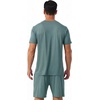 image:imagePrinStory Mens Pajamas Set 2 Piece Summer Pjs Set S3XLHaze Blue