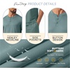 image:imagePrinStory Mens Pajamas Set 2 Piece Summer Pjs Set S3XLHaze Blue