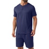 image:imagePrinStory Mens Pajamas Set 2 Piece Summer Pjs Set S3XLNavy Blue