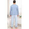 image:imagePrinStory Mens Pajamas Set Long Sleeve 2 Piece Pjs Sets S3XLBlue Stripe