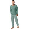 image:imagePrinStory Mens Pajamas Set Long Sleeve 2 Piece Pjs Sets S3XLCyan Stripe