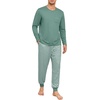 image:imagePrinStory Mens Pajamas Set Long Sleeve 2 Piece Pjs Sets S3XLCyan Stripe