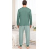 image:imagePrinStory Mens Pajamas Set Long Sleeve 2 Piece Pjs Sets S3XLCyan Stripe