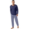 image:imagePrinStory Mens Pajamas Set Long Sleeve 2 Piece Pjs Sets S3XLDark Blue Stripe
