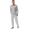 image:imagePrinStory Mens Pajamas Set Long Sleeve 2 Piece Pjs Sets S3XLGray Stripe