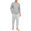 image:imagePrinStory Mens Pajamas Set Long Sleeve 2 Piece Pjs Sets S3XLGray Stripe