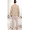 image:imagePrinStory Mens Pajamas Set Long Sleeve 2 Piece Pjs Sets S3XLKhaki Stripe