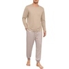 image:imagePrinStory Mens Pajamas Set Long Sleeve 2 Piece Pjs Sets S3XLKhaki Stripe