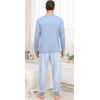 image:imagePrinStory Mens Pajamas Set Long Sleeve 2 Piece Pjs Sets S3XLLight Blue Stripe