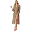 image:imagePrinStory Robes for Women 34 Sleeve Long Bath Robe XS4XLFpapricot Ld Print