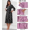 image:imagePrinStory Robes for Women 34 Sleeve Long Bath Robe XS4XLFpblack Star Moon