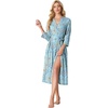image:imagePrinStory Robes for Women 34 Sleeve Long Bath Robe XS4XLFpblue Mandala Print