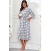 image:imagePrinStory Robes for Women 34 Sleeve Long Bath Robe XS4XLFppink Star