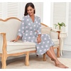 image:imagePrinStory Robes for Women 34 Sleeve Long Bath Robe XS4XLFppink Star