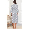 image:imagePrinStory Robes for Women 34 Sleeve Long Bath Robe XS4XLFppink Star