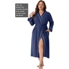 image:imagePrinStory Robes for Women 34 Sleeve Long Bath Robe XS4XLNavy Blue