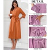 image:imagePrinStory Robes for Women 34 Sleeve Long Bath Robe XS4XLOrange