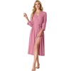 image:imagePrinStory Robes for Women 34 Sleeve Long Bath Robe XS4XLPink