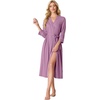 image:imagePrinStory Robes for Women 34 Sleeve Long Bath Robe XS4XLPurple Red