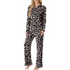 image:imagePrinStory Womens Ribbed Pajama Sets Winter Pjs 2 Piece Lounge SetFpblack W Butterfly