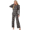 image:imagePrinStory Womens Ribbed Pajama Sets Winter Pjs 2 Piece Lounge SetFpblack W Butterfly
