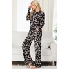 image:imagePrinStory Womens Ribbed Pajama Sets Winter Pjs 2 Piece Lounge SetFpblack W Butterfly
