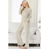 image:imagePrinStory Womens Ribbed Pajama Sets Winter Pjs 2 Piece Lounge SetLight Apricot