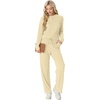 image:imagePrinStory Womens Ribbed Pajama Sets Winter Pjs 2 Piece Lounge SetLight Yellow